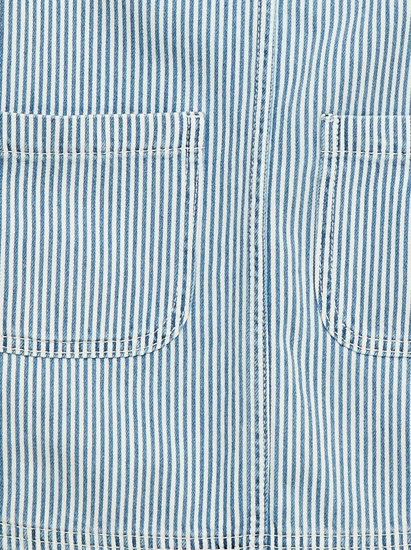 Korte jeans tuinbroekjurk Blauw - Kiabi
