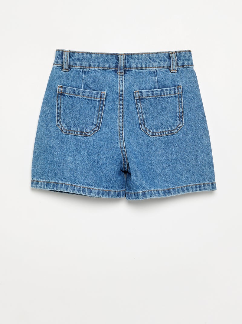 Korte jumpshort van spijkerstof Blauw - Kiabi