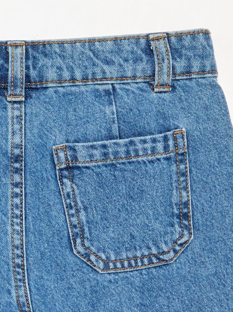 Korte jumpshort van spijkerstof Blauw - Kiabi
