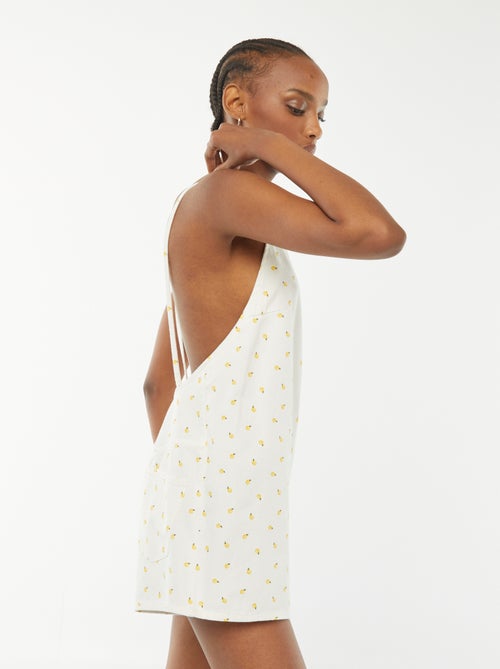 Korte jumpsuit met blote rug - Kiabi