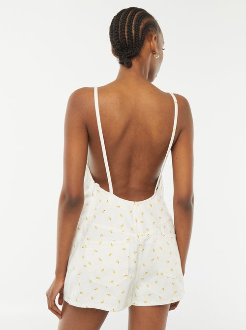 Korte jumpsuit met blote rug - Kiabi
