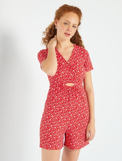 Korte jumpsuit met motiefje - Kiabi