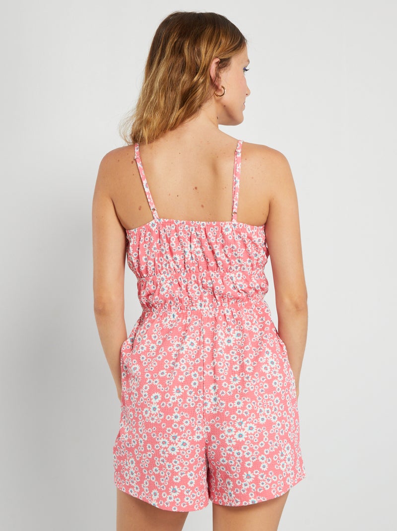 Korte jumpsuit met smalle schouderbandjes ROSE - Kiabi