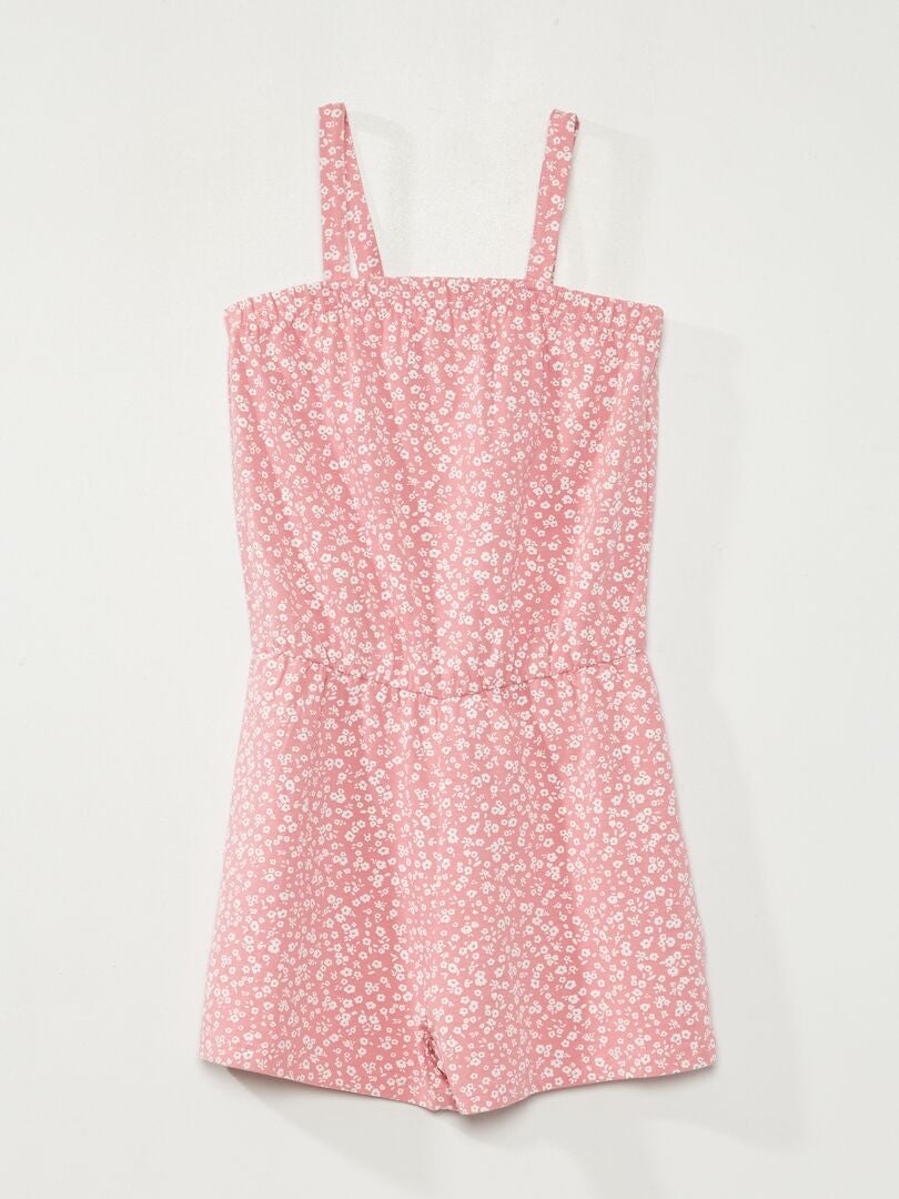 Korte jumpsuit van jerseystof met bloemenprint ROSE Kiabi 16.00€