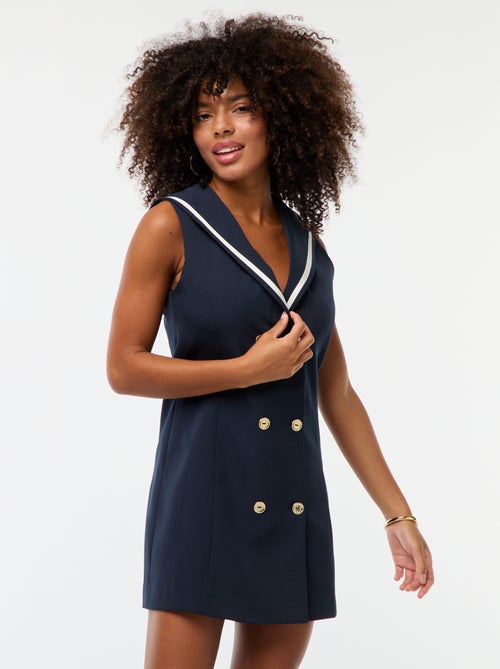 Korte jurk in marinestijl - Kiabi
