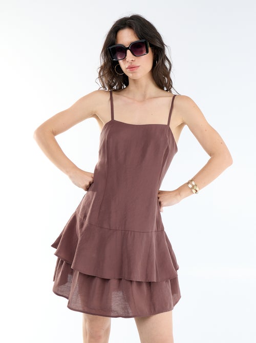 Korte jurk met bandjes - Kiabi