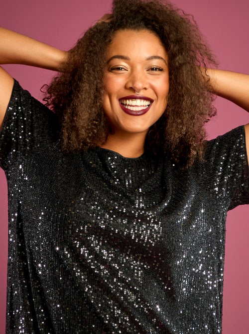 Korte jurk met lovertjes - Kiabi