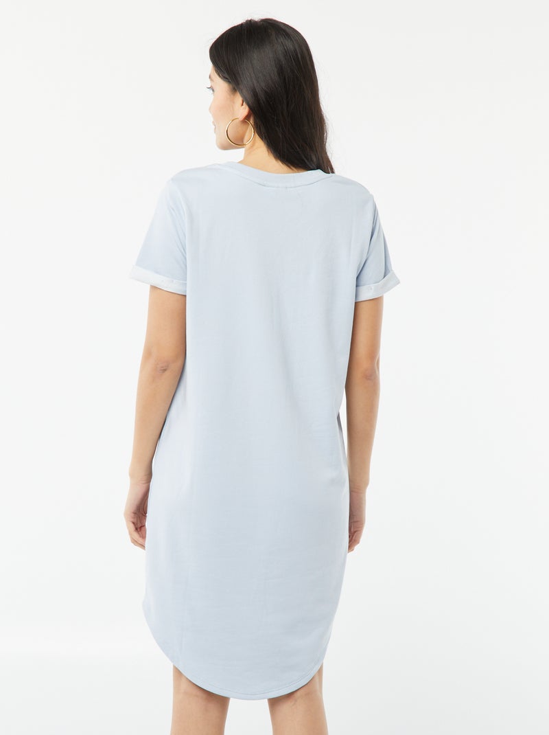 Korte jurk van joggingstof 'JDY' BLAUW - Kiabi