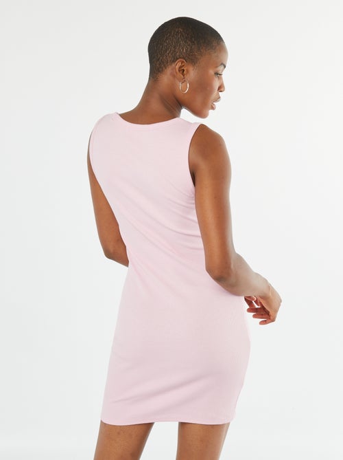 Korte jurk van ribtricot - Kiabi