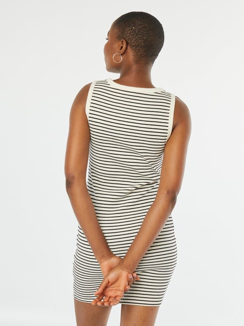 Korte jurk van ribtricot - Kiabi