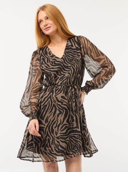 Korte jurk van voile met glansgaren 'JDY' - Kiabi