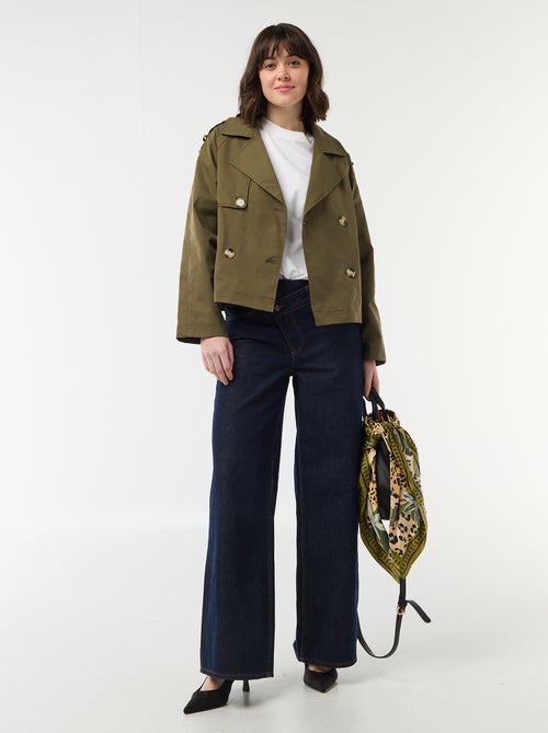 Korte katoenen trenchcoat - Kiabi