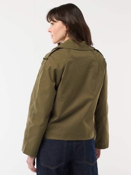 Korte katoenen trenchcoat - Kiabi