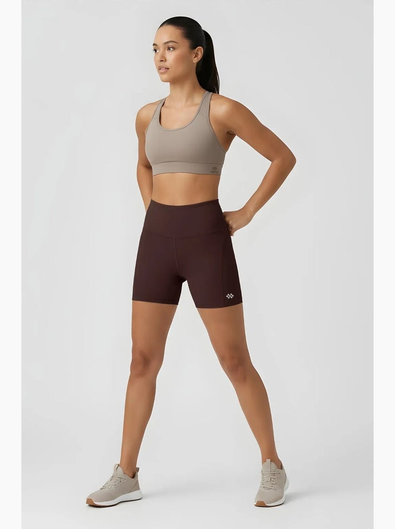 Korte legging met hoge taille tommy Bordeauxrood - Kiabi