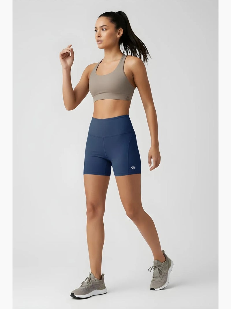 Korte legging met hoge taille tommy Marineblauw - Kiabi