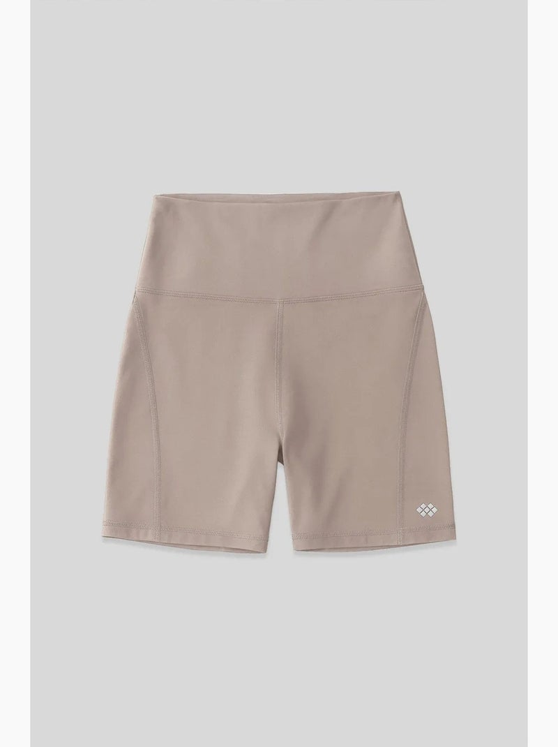 Korte legging met hoge taille tommy Zand - Kiabi