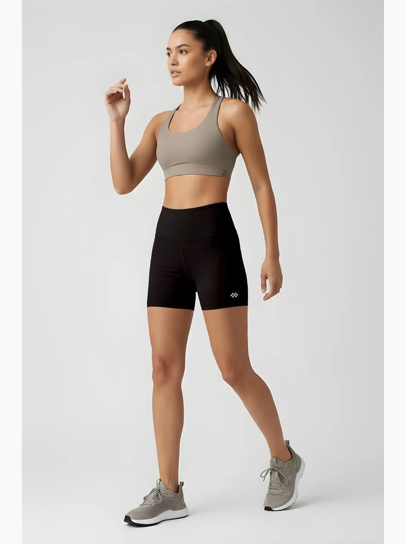 Korte legging met hoge taille tommy Zwart - Kiabi