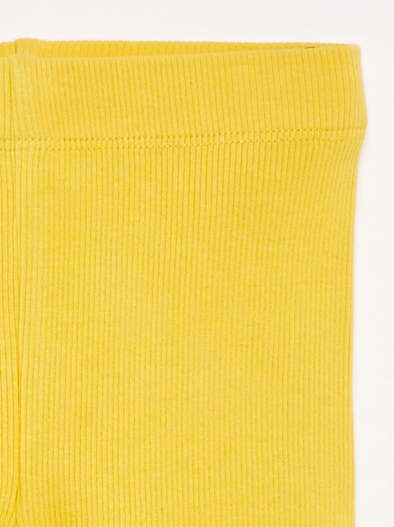 Korte legging met ribbels GEEL - Kiabi