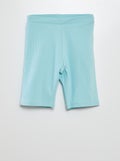 Korte legging van ribtricot BLAUW - Kiabi