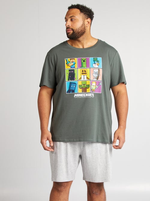 Korte 'Minecraft'-pyjama - Short + T-shirt - 2-delig - Kiabi