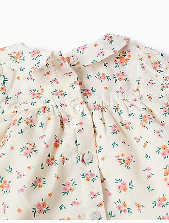 Korte mouwen jurk met bloemenpatroon