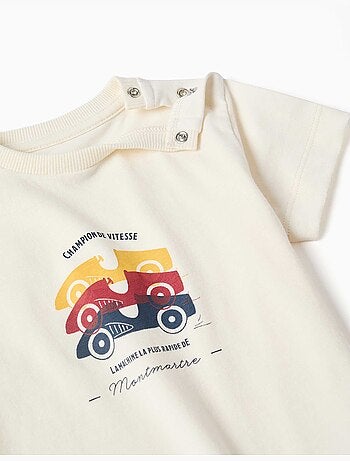 Korte mouwen pyjama met raceauto print