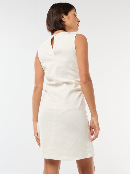 Korte mouwloze denim jurk - Kiabi