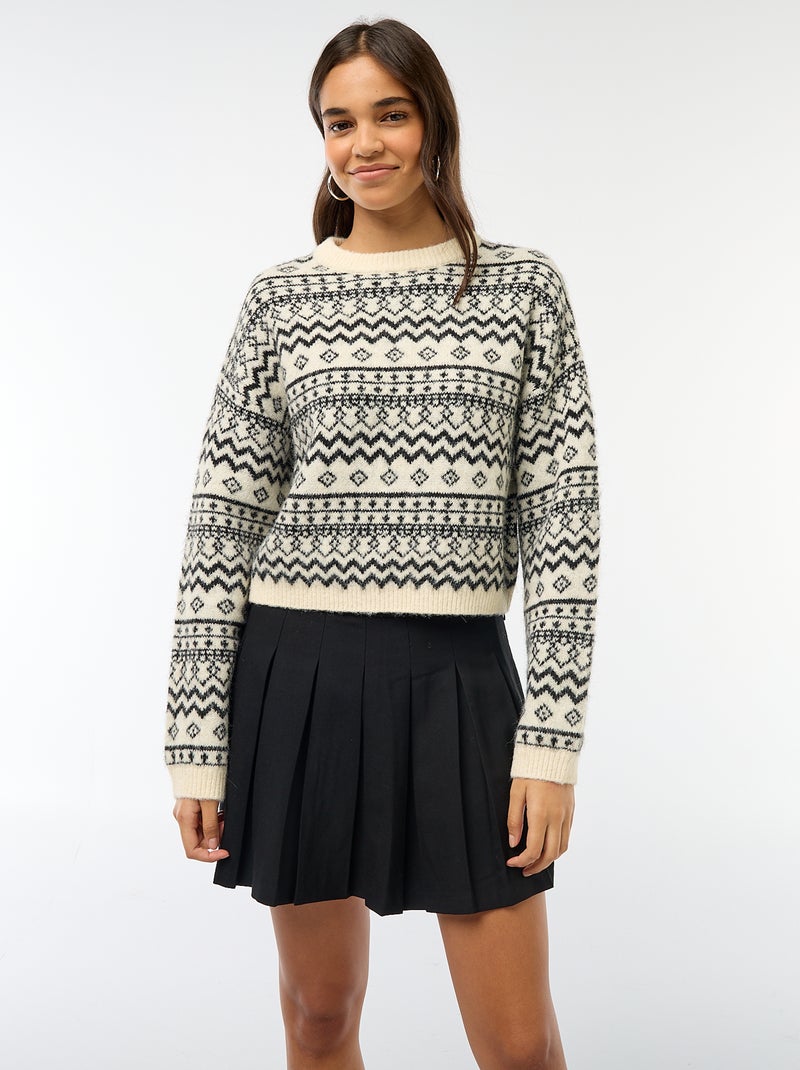 Korte plissérok zwart - Kiabi