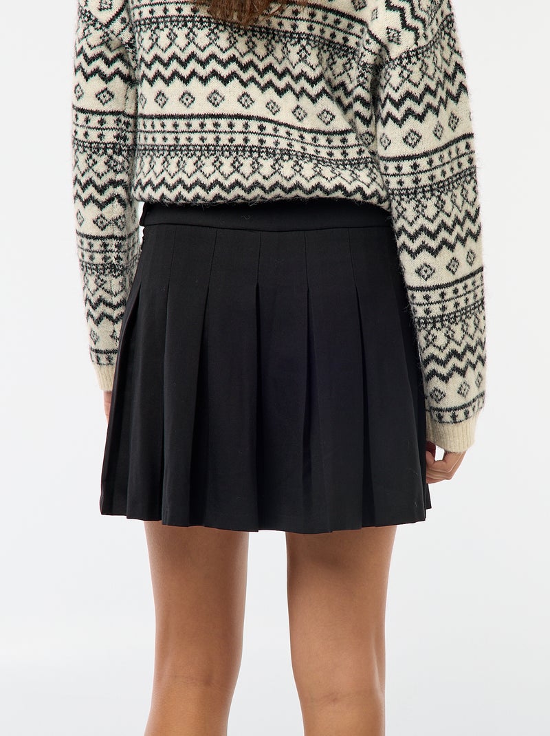 Korte plissérok zwart - Kiabi