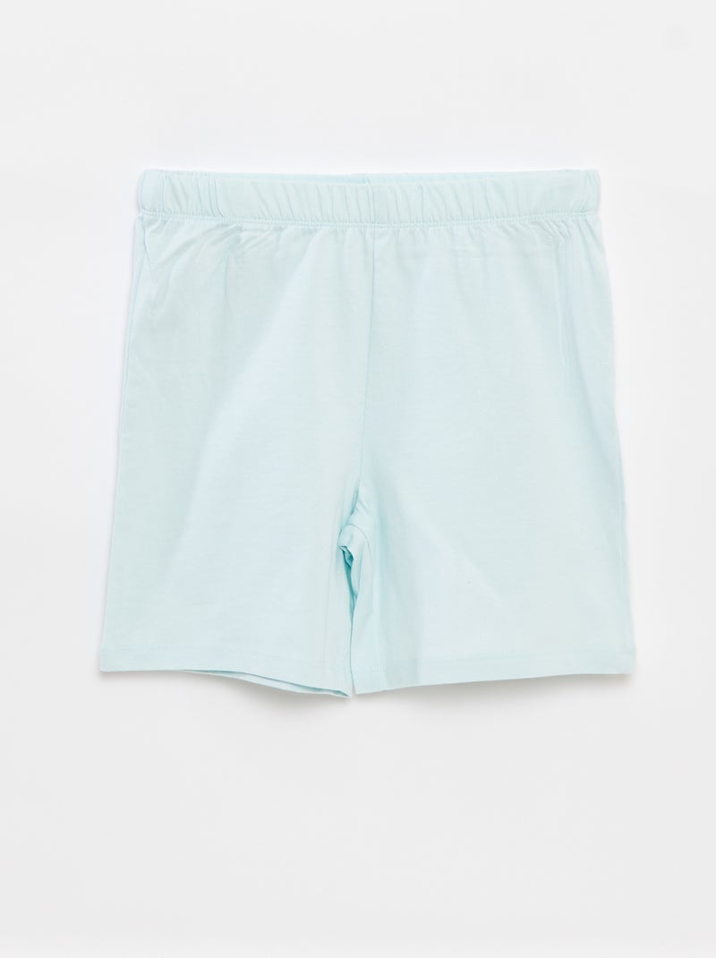 Korte pyjama - Mouwloos T-shirt + short - 2-delig BLAUW - Kiabi