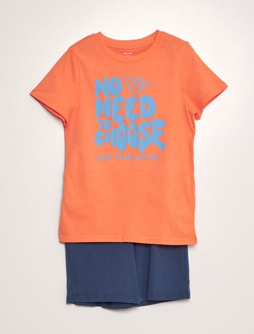 Korte pyjama - Short + T-shirt - 2-delig - Kiabi