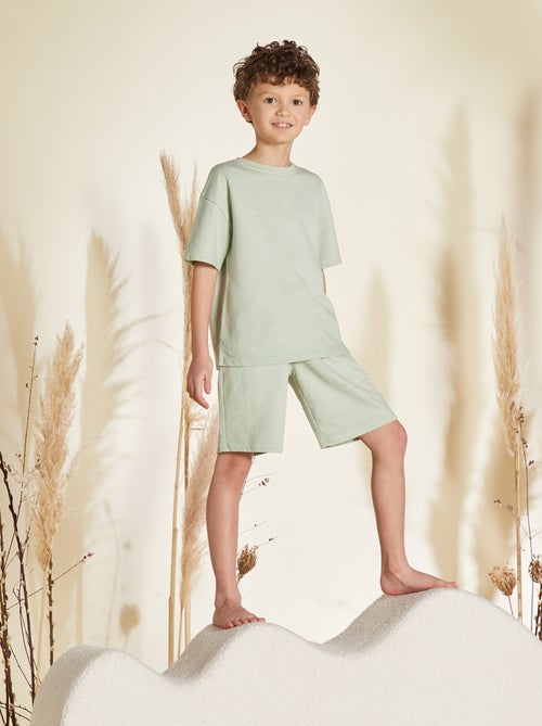 Korte pyjama  - T-shirt + bermuda - 2-delig - Kiabi