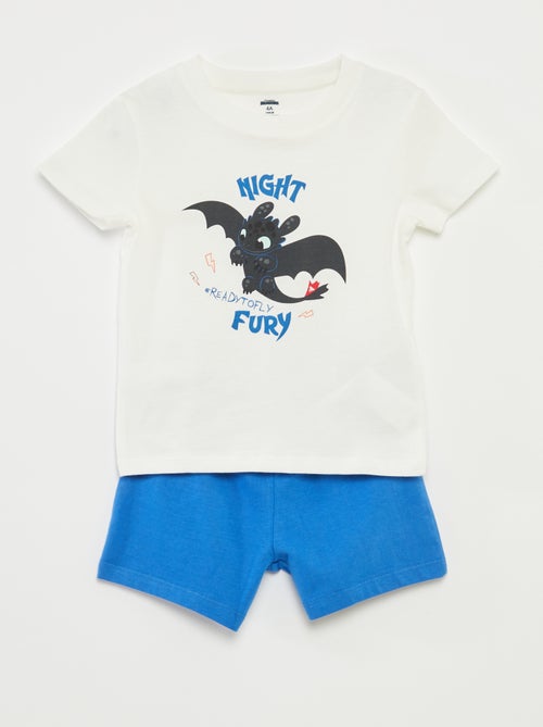 Korte pyjama - T-shirt + short 'Dragons' - 2-delig - Kiabi