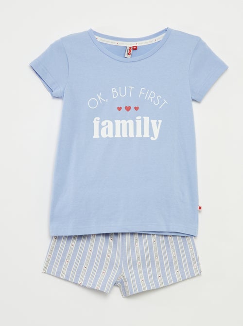 Korte pyjama - T-shirt + short 'Moederdag' - 2-delig - Kiabi