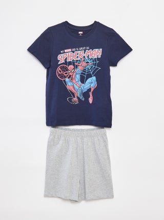 Korte pyjama - T-shirt + short 'Spider-Man' 'Marvel' - 2-delig
