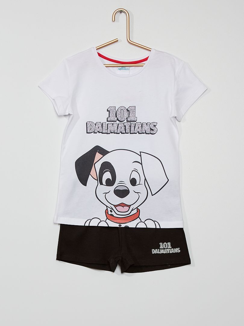 Korte pyjama '101 Dalmatiërs' van 'Disney' wit / zwart - Kiabi