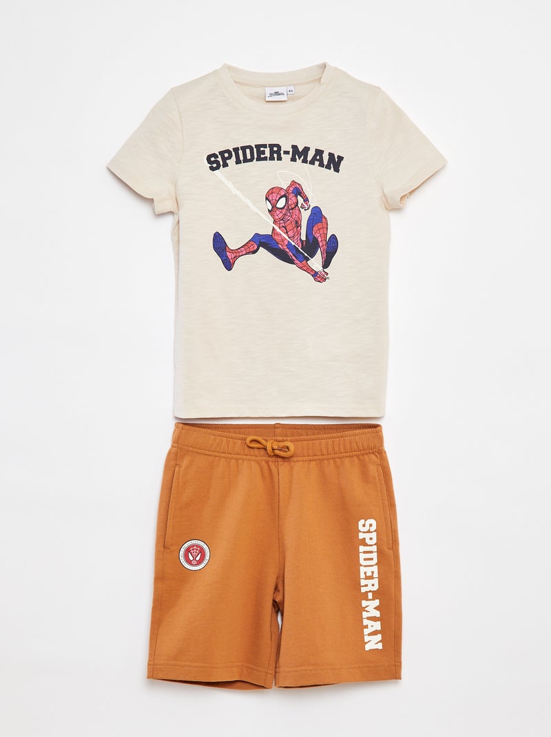 Korte pyjama 'Avengers' - 2-delig BIEGE - Kiabi