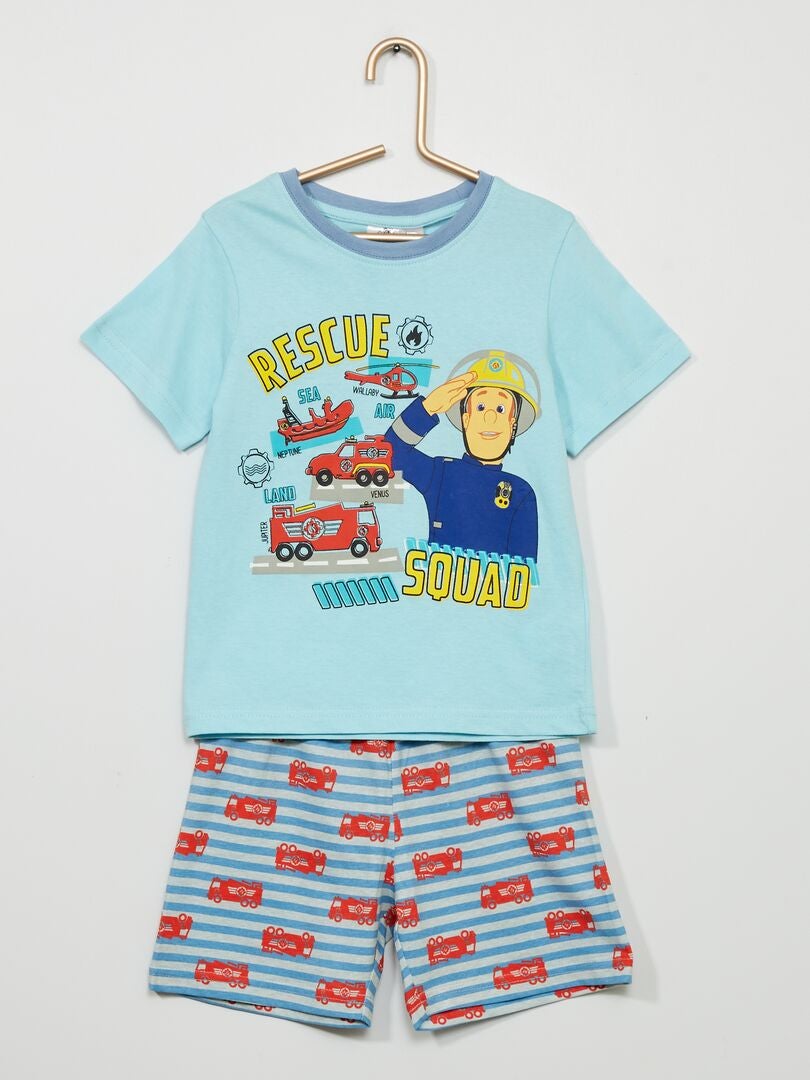Korte pyjama 'Brandweerman Sam' blauw - Kiabi