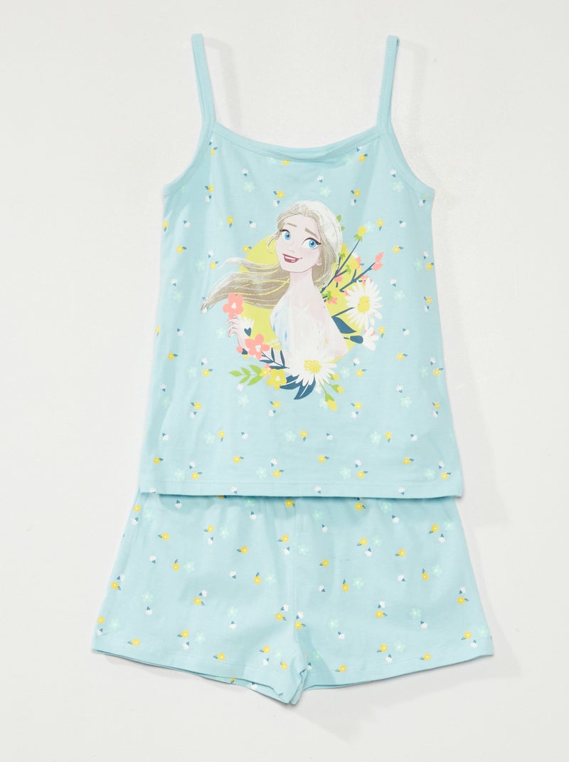 Korte pyjama 'Frozen' - 2-delig blauw - Kiabi