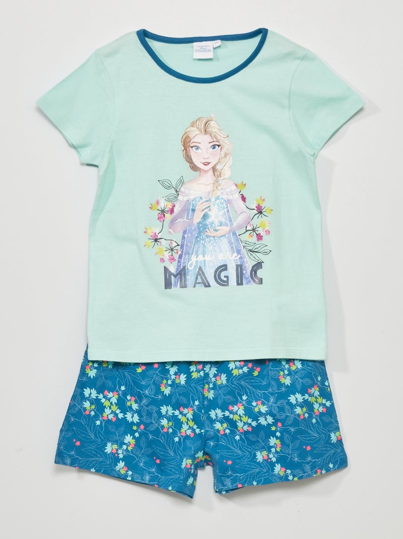 Korte pyjama 'Frozen' 'Disney' - 2-delig blauw - Kiabi