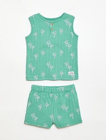 Korte pyjama hemdje + short - 2-delig