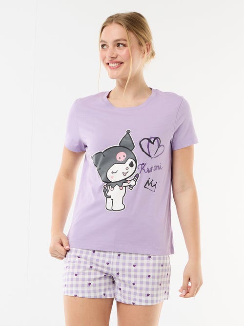 Korte pyjama 'Kuromi' - 2-delig - Kiabi