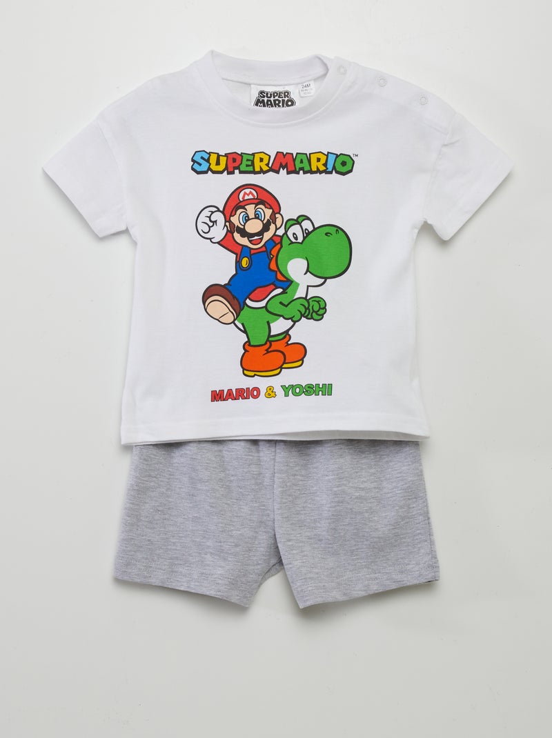 Tweedelige pyjama 'De Smurfen' - wit / blauw - 15.00€ - Kiabi Tweedelige pyjama 'De Smurfen' - wit / blauw - 15.00€ - Kiabi