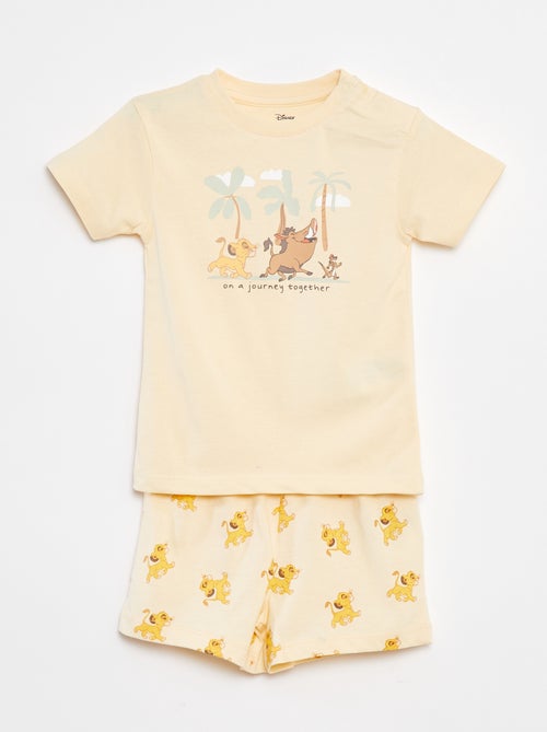 Korte pyjama met De Leeuwenkoning-print - 2-delig - Kiabi