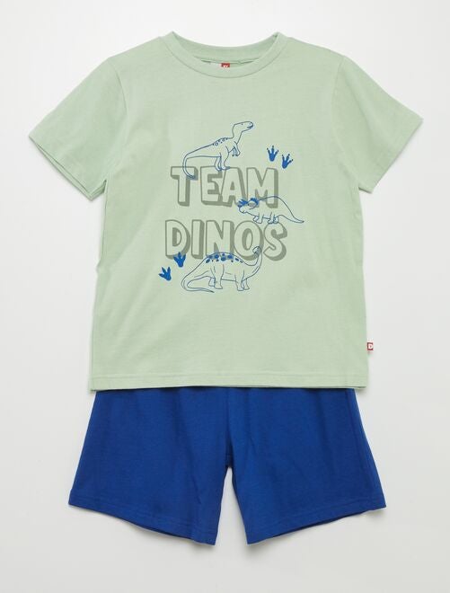 Korte pyjama met dinosaurussenprint - 2-delig - Kiabi