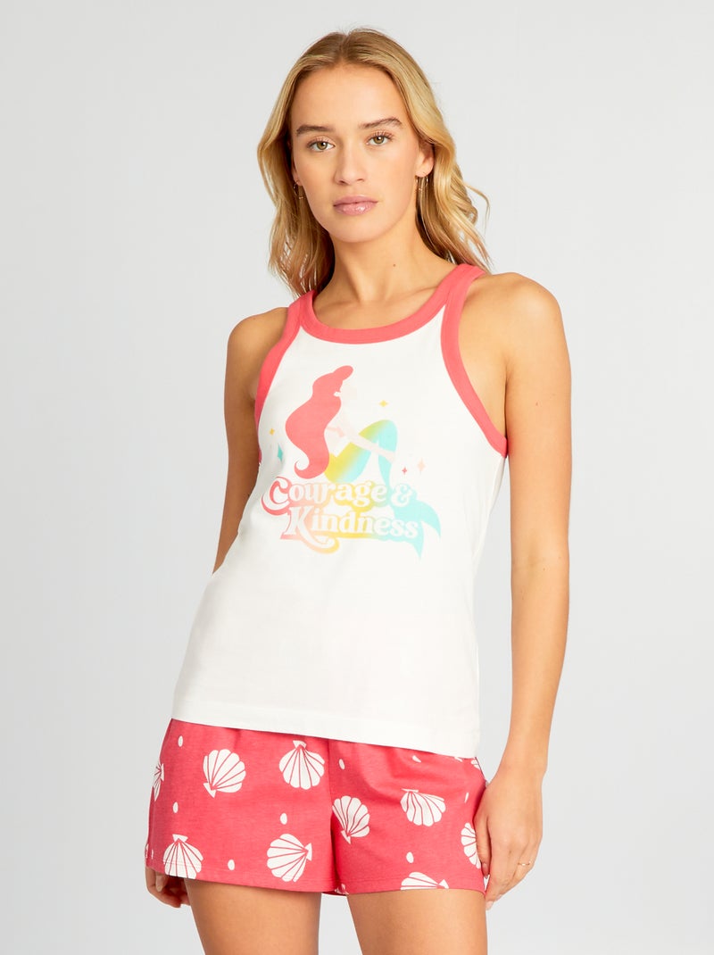 Korte pyjama met 'Disney Princess'-print - 2-delig WIT - Kiabi