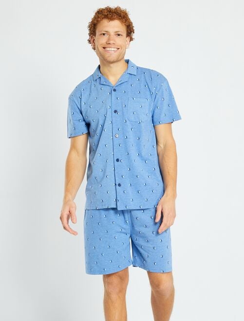 Korte pyjama met knoopsluiting - 2-delig - Kiabi