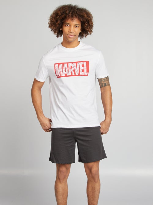 Korte pyjama met Marvel-print: short + T-shirt - 2-delig - Kiabi