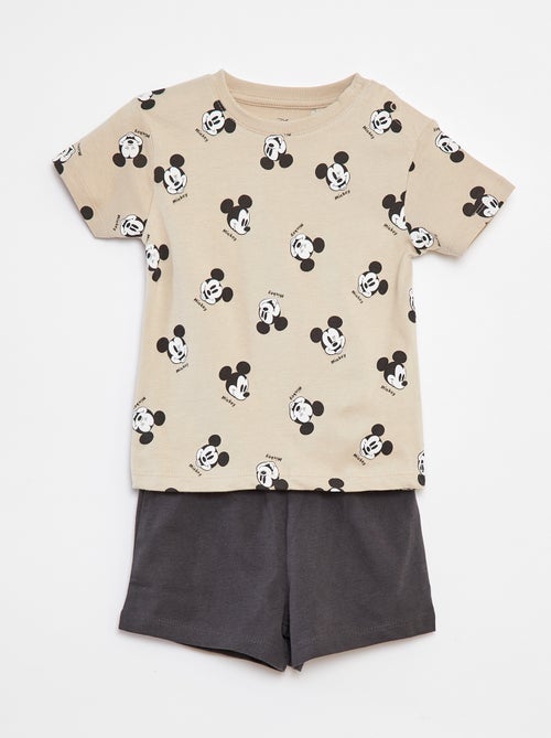 Korte pyjama met Mickey-print - 2-delig - Kiabi