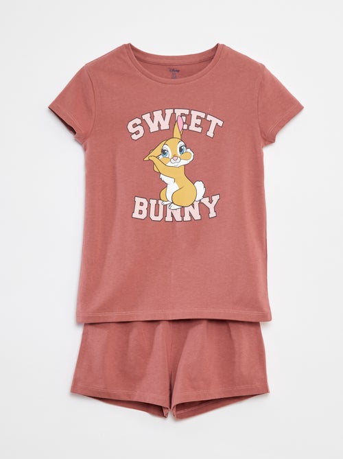 Korte pyjama met Miss Bunny-print - 2-delig - Kiabi